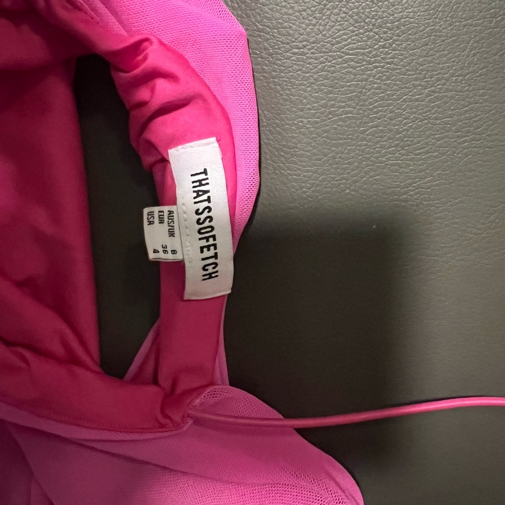 Pink Ruched Mini Skirt - Picture 2 of 3